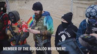 Armed ‘boogaloo boys’ gather at Michigan Capitol [upl. by Anes]