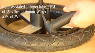 HowTo Pump Up A Bumbleride Stroller Wheel [upl. by Nongim]