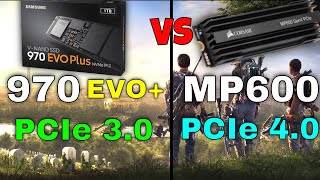 Corsair MP600 vs Samsung 970 EVO Plus  PCIe 40 vs PCIe 30 NVMe Load Times Benchmark [upl. by Zysk]