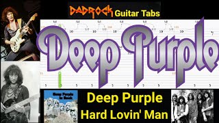 Hard Lovin Man  Deep Purple  Guitar  Bass TABS Lesson [upl. by Aslehc]