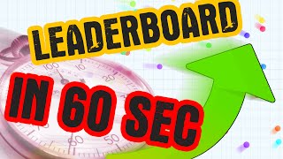 LEADERBOARD IN 60 SEC  Awesome TYT Agario Gameplay [upl. by Flavian]