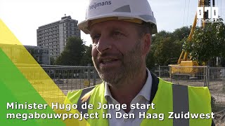 Minister Hugo de Jonge start megabouwproject in Den Haag Zuidwest [upl. by Esyak]