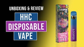 🚨 WARNING 🚨 Highly Potent Looper HHC Disposable Vape Runtz Unboxing and Review [upl. by Aonehc]