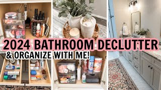 BATHROOM CLEAN DECLUTTER amp ORGANIZE WITH ME  BATHROOM ORGANIZATION IDEAS [upl. by Esaj831]