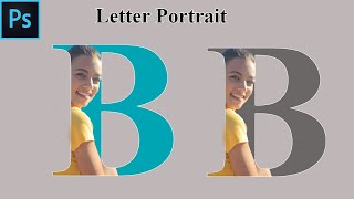 Photoshop Create Letter Portrait  Easy Method  Photoshop Tutorial [upl. by Rellia981]