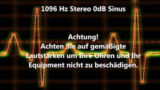 1096 Hz Sinus Ton Test 0dB Stereo Piepton Wave Ton [upl. by Lzeil]