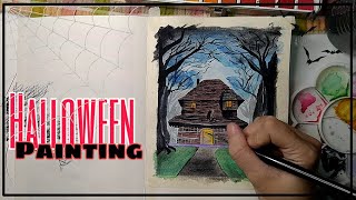 Halloween Painting Monster House [upl. by Karb]