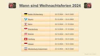 Wann sind Weihnachtsferien 2024 [upl. by Severn]