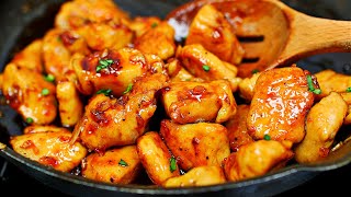 Honey Garlic Chicken Bites Recipe [upl. by Anaillil]