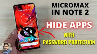 Micromax In Note 2  How To Hide Apps With Password Protection [upl. by Aborn]