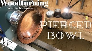 woodturning  117 pierced bowl [upl. by Llamaj]