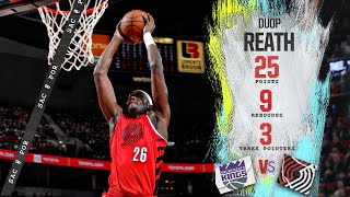 Duop Reath Highlights 25 PTS  Trail Blazers vs Kings  Dec 26 [upl. by Odrawde145]