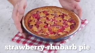 Recipe Strawberry Rhubarb Pie [upl. by Bronnie]