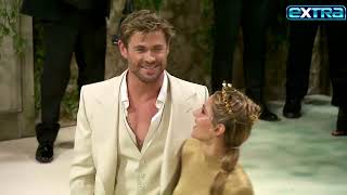 Met Gala 2024 Chris Hemsworth amp Elsa Pataky KISS on the Carpet [upl. by Denny728]