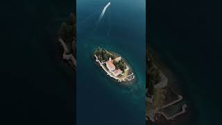 Adriatic Coast ❤️ adriatic coast adriaticsea aerial balkans bay bayofkotor beautiful church [upl. by Tala]