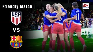 USA vs Barcelona Friendly Womens Soccer Match 6112024  fc 24 [upl. by Feinleib]