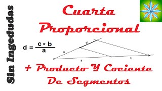 Cuarta proporcional producto y cociente de segmentos  Dibujo Técnico  Sin Ingedudas [upl. by Yort]