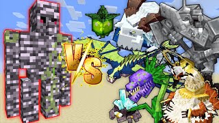 Minecraft Bedrock Golem vs Mowzies Mobs Fight Epic Battle [upl. by Eteragram484]