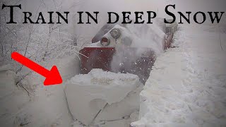 World Record Train Snow Plowing in Action [upl. by Idham]