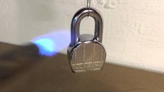 30 Master Lock 220D Melted Open [upl. by Llehcram823]