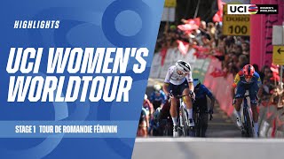 Tour de Romandie Féminin  Stage 1 Highlights  2024 UCI Womens WorldTour [upl. by Enaitsirk]