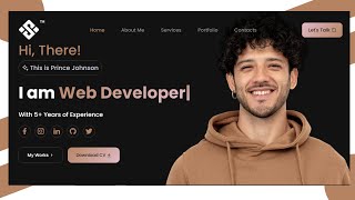 How to Create Personal Portfolio Website Using HTML and CSS and Vanila JavaScript  Portfolio [upl. by Nrubloc726]