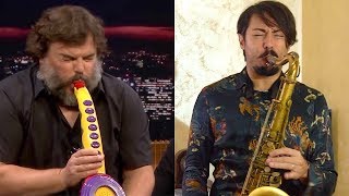 SAXABOOM 🎷Jack Black performes Saxophone Cover [upl. by Eineg]