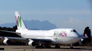 Wamos Air Boeing 747412 Take Off from Barcelona Airport [upl. by Hsiwhem]