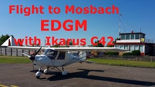 ✈ Flight to Mosbach EDGM with Comco Ikarus C42B [upl. by Siraf]