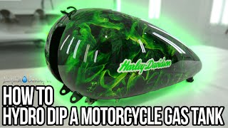 HOW TO HYDRO DIP A MOTORCYCLE GAS TANK  Liquid Concepts  Weekly Tips and Tricks [upl. by Miranda]