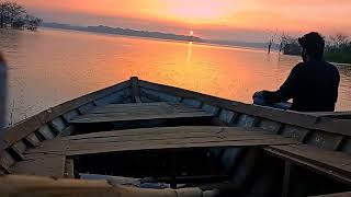 River Sunrise Boat Birds Timelapse DevanshDileep ReyanshDileep [upl. by Annoj]