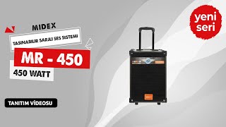 Midex MR450 Taşınabilir Seyyar Mikrofonlu Akülü Ses Sistemi Hoparlör 450 Watt [upl. by Altis]