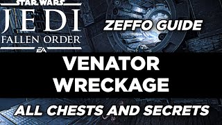 VENATOR WRECKAGE  All CHESTS and SECRETS locations  Guide   Star Wars Jedi Fallen Order [upl. by Webb]