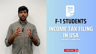 Tax Filing in USA 2024 F1students taxfiling usa internationalstudents [upl. by Notxap]