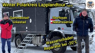 Winter Polarkreis Lapplandtour Teil 5 53 Expeditionsmobil Wohnmobil Camping Finnland Schnee [upl. by Celene]