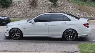 STRAIGHT PIPED MERCEDES C300W204 COLD START REVS IDLE PULL OFF [upl. by Eriuqs754]