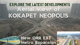 Fastest Growing City in India  Hyderabad Kokapet Neopolis Latest Road Developments Drone Visuals [upl. by Oileduab]