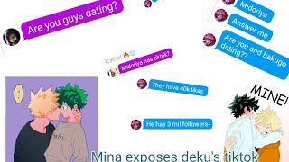 Mina exposes dekus tiktok  bakudeku [upl. by Massie]