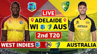 Australia vs West Indies 2nd T20 Live Scores  AUS vs WI 2nd T20 Live Scores amp Commentary [upl. by Aicella]