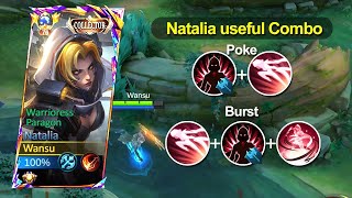 NATALIA USEFUL COMBO SKILLS THAT HELPS YOU WIN THE GAME  TOP GLOBAL NATALIA GAMEPLAY  MLBB [upl. by Eiznil]