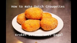 Dutch Croquettes recipe common items in your fridge become a fancy meal kroketbelanda [upl. by Anaila888]