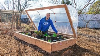 How to Build a HINGED HOOPHOUSE for a Raised Bed Garden [upl. by Granlund875]