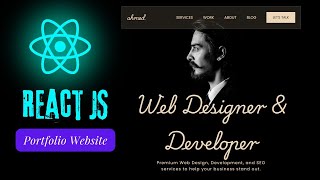 React JS Portfolio Website  Create Responsive Navbar Using React [upl. by Eibrik]