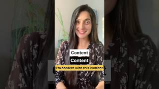 Heteronyms ‘content’ amp ‘content’ difference youtubeshorts shorts heteronyms [upl. by Hallee894]