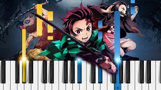 Demon Slayer Kimetsu no Yaiba OP  Gurenge  Piano Tutorial  Piano Cover [upl. by Nalod501]