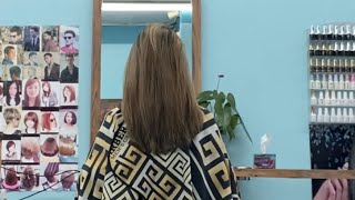 How to cut thick dry hair and layer September 10 [upl. by Assenav]