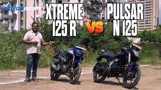 Bajaj Pulsar N 125 vs Hero Xtreme 125 R  Most Stylish 125cc Bike In India  MotorBeam [upl. by Oznole]