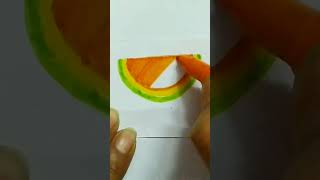 Muskmelon Drawing muskmelon drawing shorts shortsviral youtubeshorts kavishaartandcraft [upl. by Asamot208]