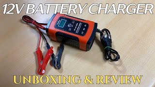 Generic 12V Battery Charger  Unboxing amp Review [upl. by Ettelracs]