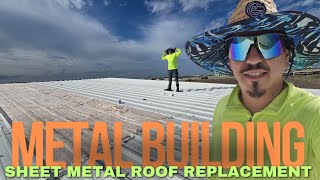 IRONWORKERS TURNED SHEETMETAL INSTALLERS  43 FT LONG PANEL REPLACEMENT 🚀 [upl. by Ramon]